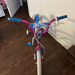 Girly Kids Bike With (Training Wheels)