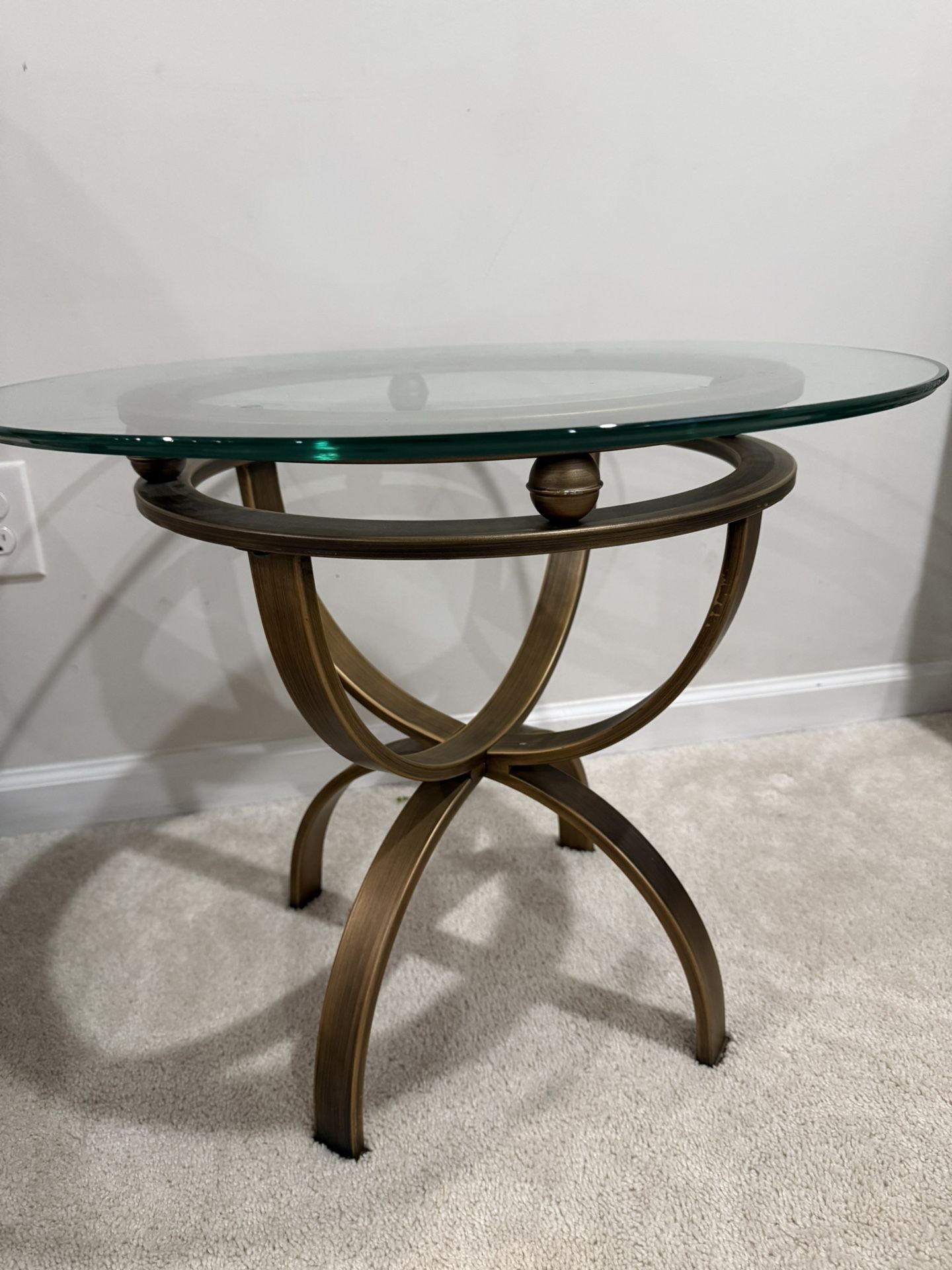 Glass Side Table For Living Room Set Of 2