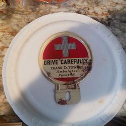 Vintage Ambulance And Hearse License Plate Topper 