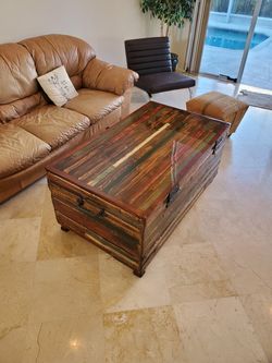 Hand made chest table