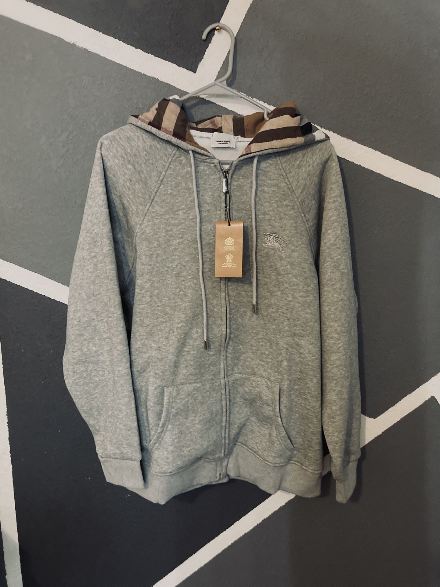 Grey Burberry Hoodie