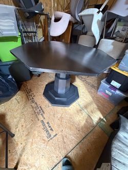 Dark Brown Pedestal Dining Table