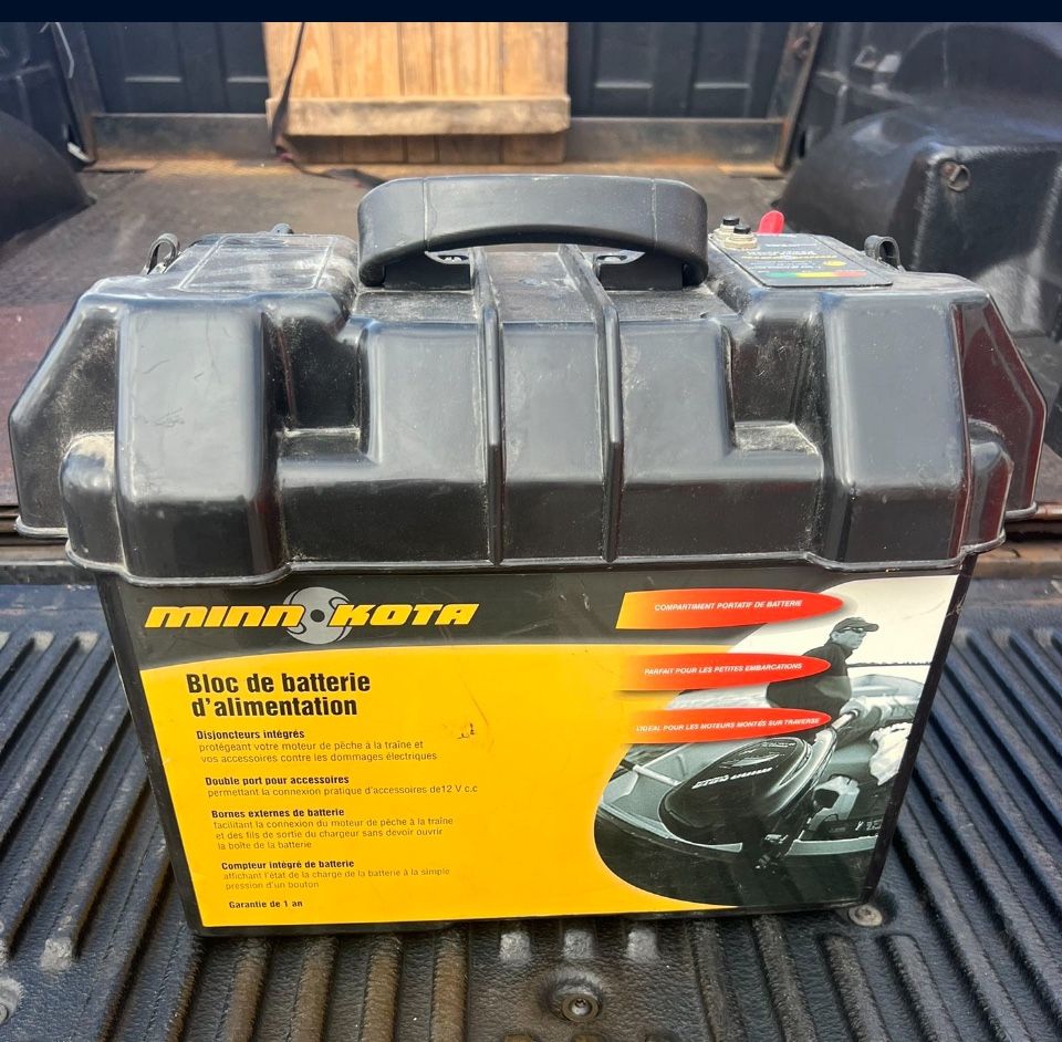 Minn Kota Battery Box For Trolling Small Boats Compartment