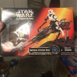 1995 Star Wars Episode 1 Sigh Speeder And Dearth Maul,storm Trooper And Imperial  Speeder