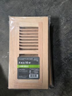 Hampton Bay 4 in x 10 in Unfinished Oak Floor Grille