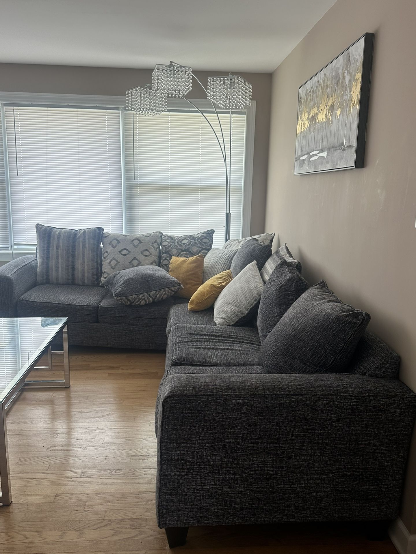 Grey Comfortable Soft Fabric Couch 🛋️