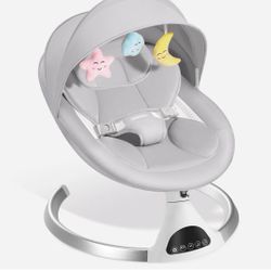 HARPPA Electric Baby Swing for Infants to Toddler, Portable Babies Swing, Motorized Bluetooth Swing, Music Speaker/ Bassinet Included