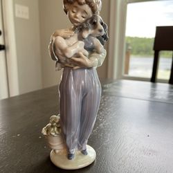 Lladro Boy With Dog