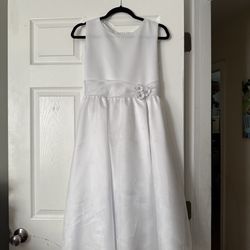 Communion dress and Lace flower crown