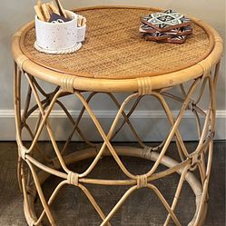 Side Rattan Table