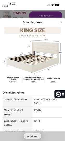 King bedframe