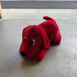 Scholastic Clifford the Big Red Dog 2000 Plush w/ Yellow Bone 24”x10”x12”