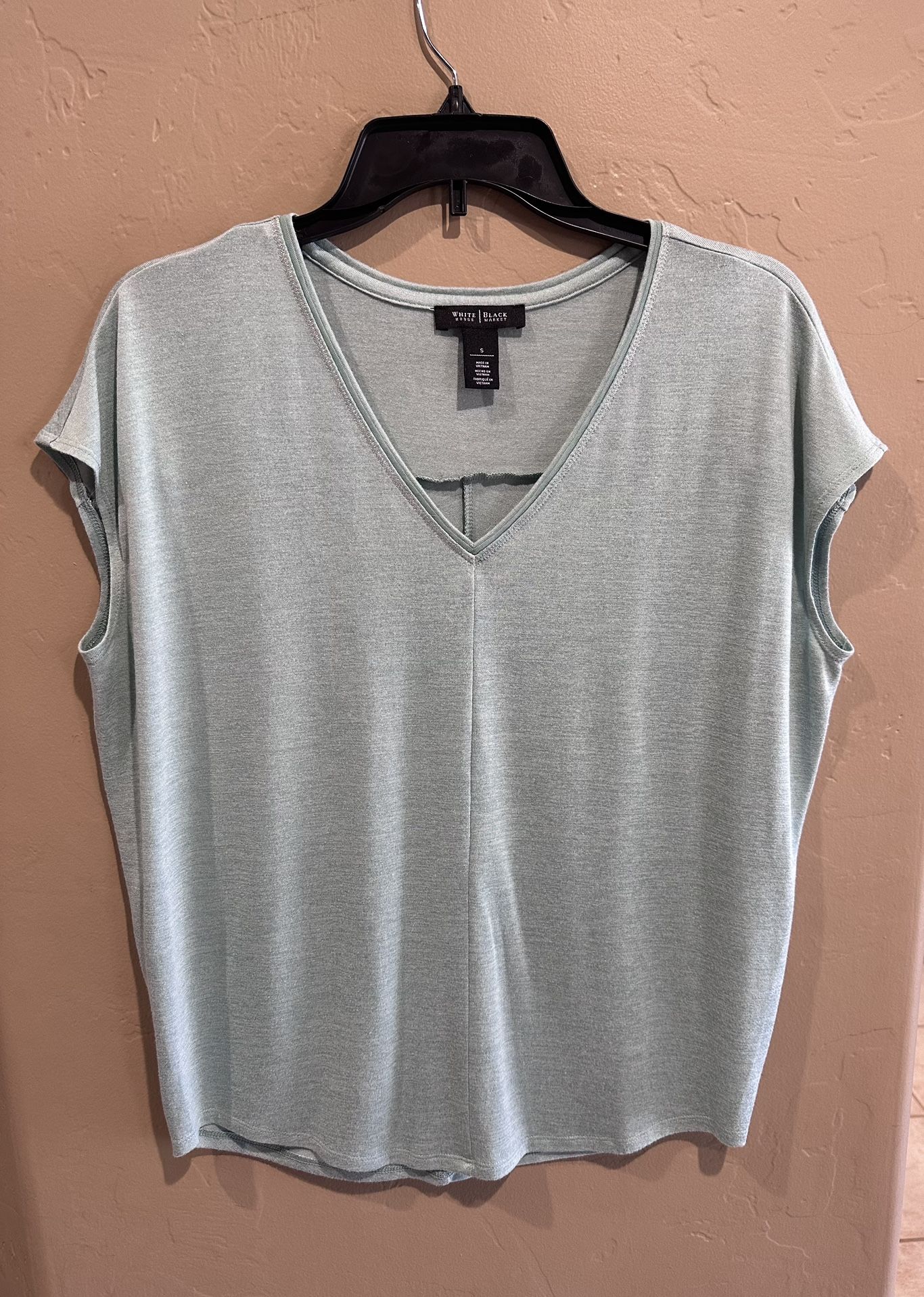 WHBM Women’s Sage Green V-Neck Top