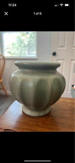 Vintage green vase bowl