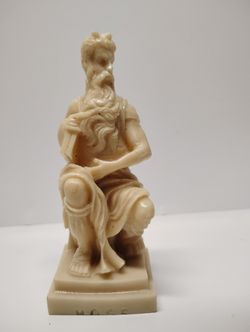 Vintage Carved Cream Colored Plastic Figure