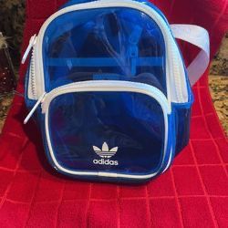WOMEN'S ADIDAS ORIGINALS TREFOIL MINI BACKPACK BLUE, $29