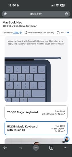 MacBook Neo indigo