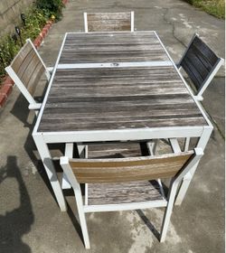 Patio table and 4 chairs