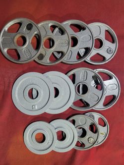 OLYMPIC.  2" HOLE  50LB PLATES TOTAL MIXED BRANDS 
8-5s.  4-2.5s 
11525 S HALSTED /7111.S WESTERN 
50$  CASH ONLY AS IS