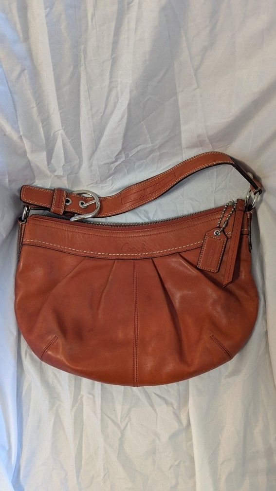 Coach Hobo Bag Burnt Orange Leather Handbag