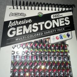 ArtSkills Adhesive Flat Back Rhinestones Gem Pack for Arts and Crafts, 1-Pack, Assorted Colors and Shapes