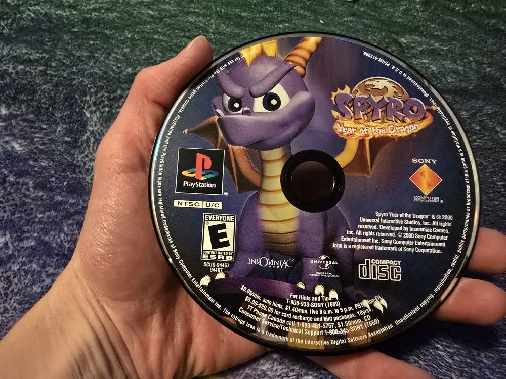Spyro Year of the Dragon Black Label Disc Only