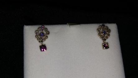 Marquee / amethyst womens earrings