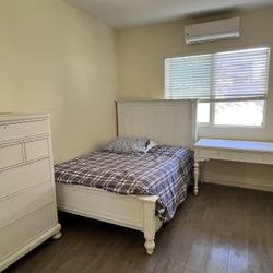 Queen Bed Frame and mattress