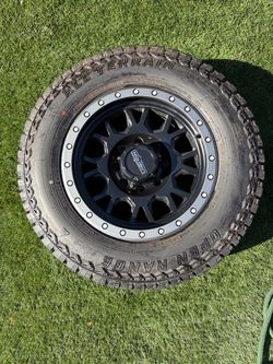 4 Manama Open Range A/T SQM-3 All Terrain Tires + Vision 18’’ Black Wheels