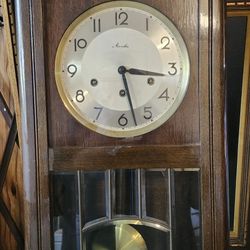 Antique German Mauthe  Westminster chime wall clock