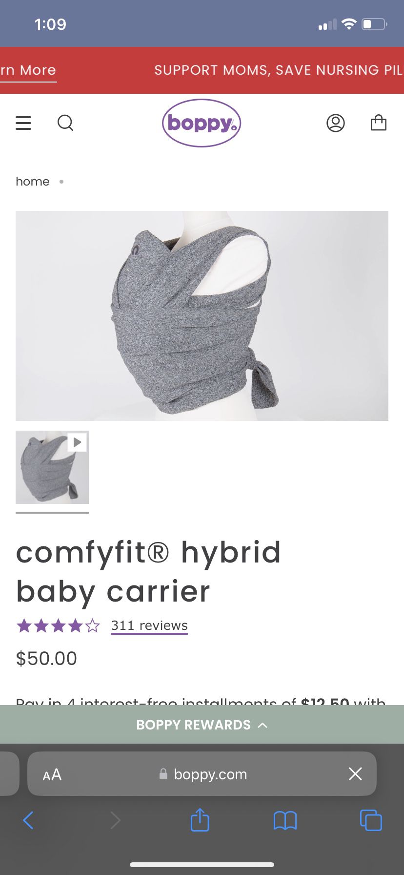 Comfy fit Hybrid Baby Carrier