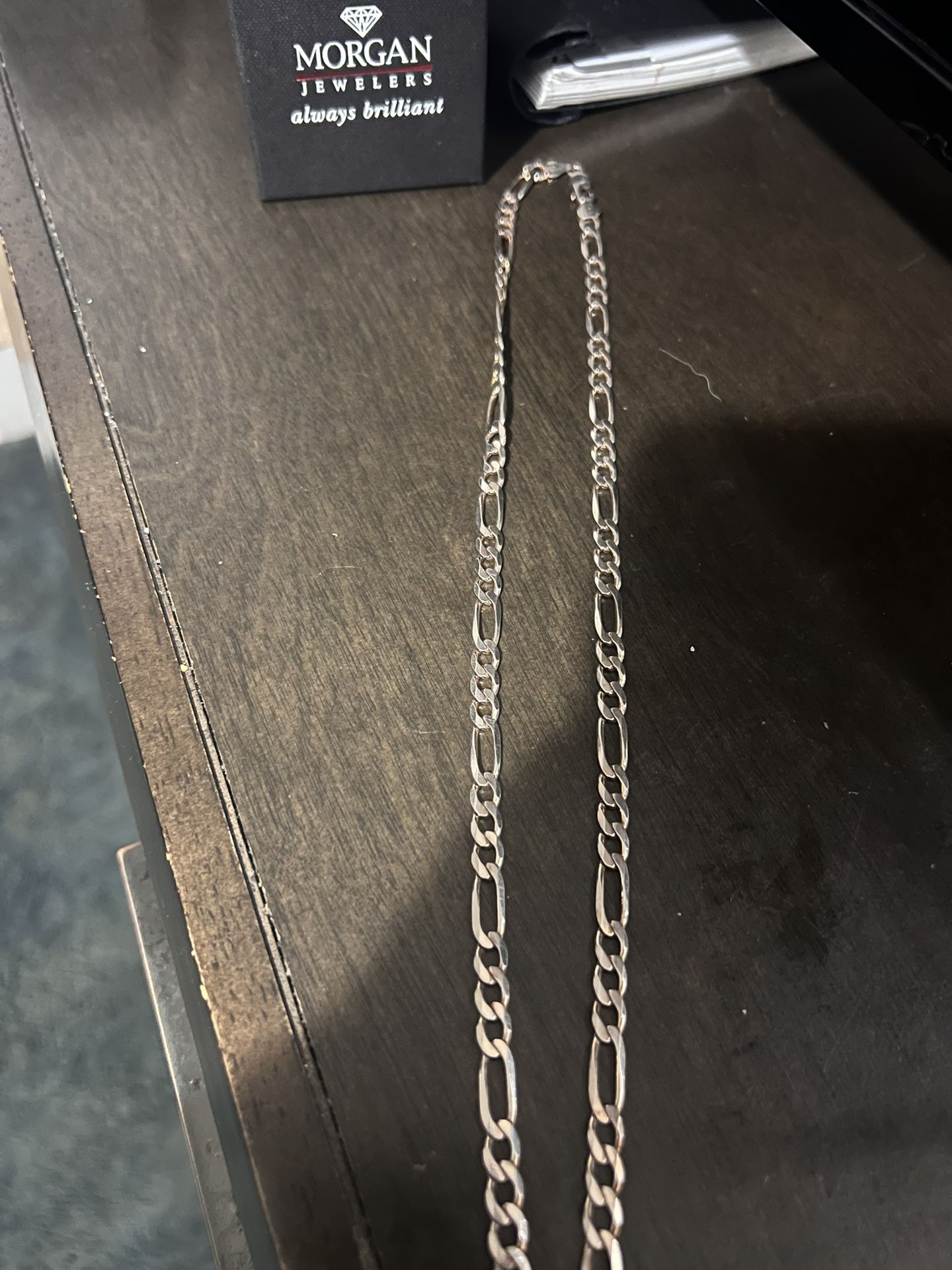 Morgan Jewelers Figaro Chain Silver 6mm 22inch