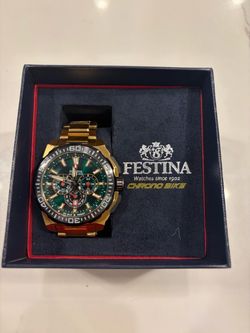 Gold Festina Chrono Bike Watch