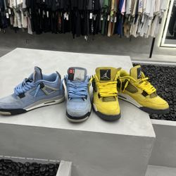 Jordan 4 UNC/ Thunders 