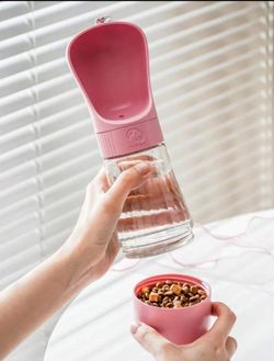 Botella De Agua Para Perro Con Contenedor De Alimento