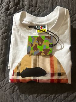 Bape white tee size L brand new