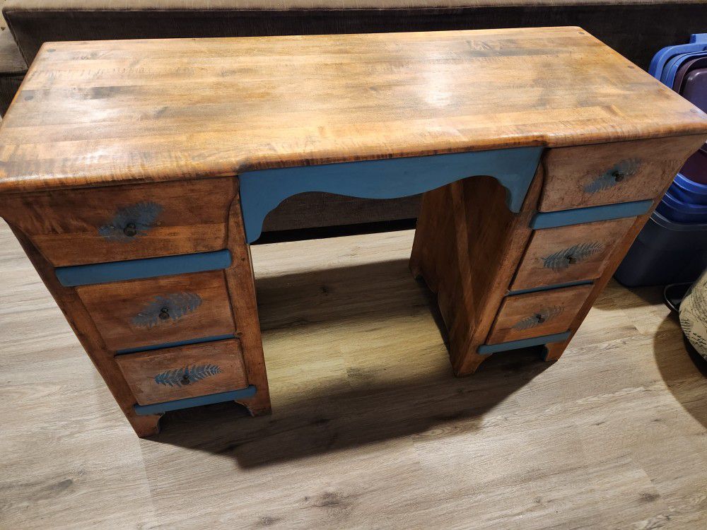 Custom All Wood Desk (New Paint/Hardware)