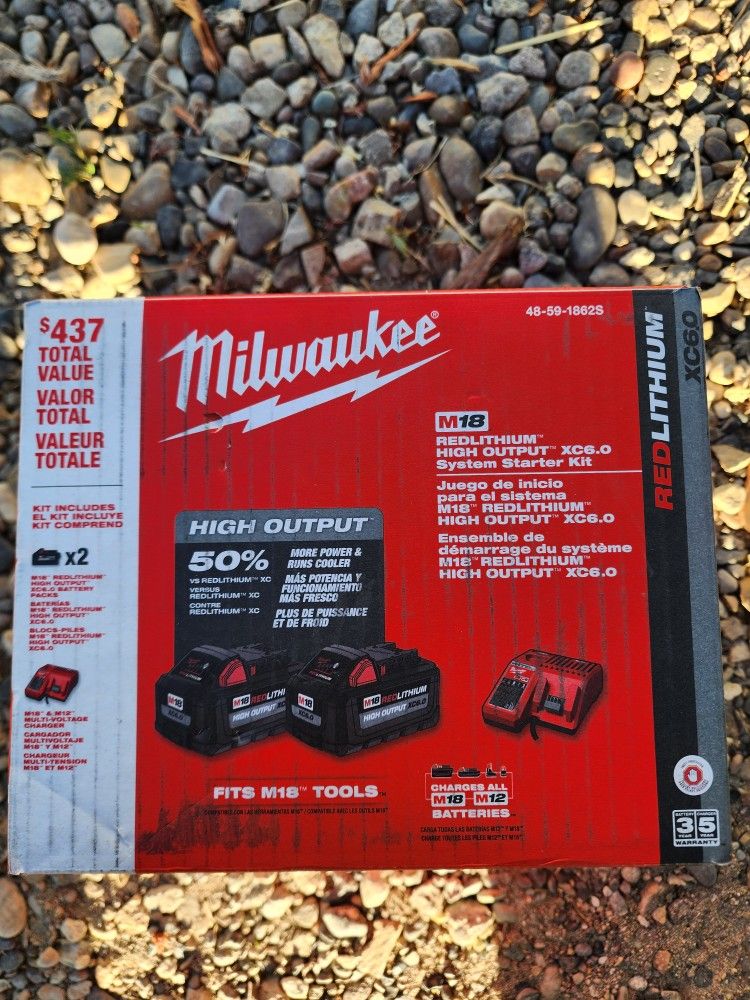 Milwaukee M18 High Output XC6.0 Starter Kit