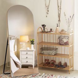 Large Full Body Mirror with Wood Frame