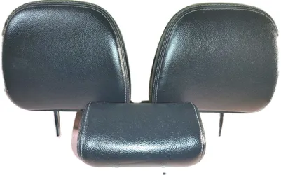 🔥2011-22 Mitsubishi Outlander 2nd Row Rear Headrests Set 3 Pcs. Leather Black