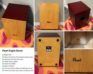 🥁 Pearl Wooden Cajón Drum – Great Condition