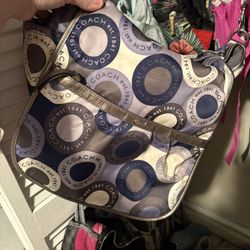 Blue Coach Diaper Bag 