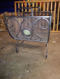Cast iron firewood holder