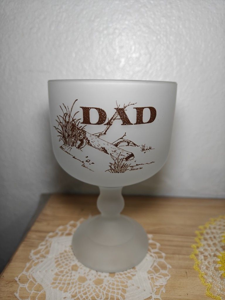 Indiana Tiara Satin Glass DAD Beer Goblet