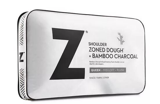 Zoned Dough Charcoal Memory Foam Shoulder Pillow