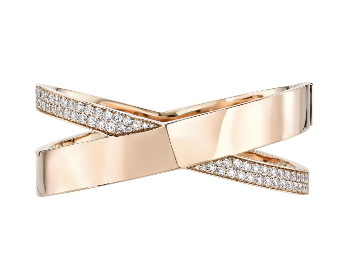 Tiffany & Co.  Atlas Wide X Diamond Bracelet