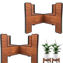 Plant Stand Indoor, 2 Pack 8Inch Single Floor Plant Stand for Indoor Plants, Flower Pot Holder, Indoor Plant Holder
