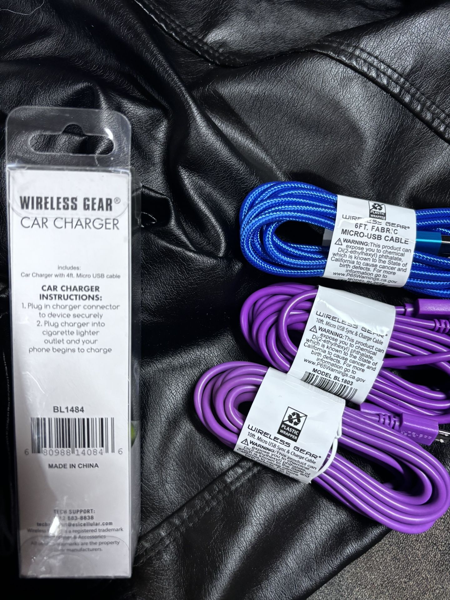 Charger Cords x3 Plus Car Charger