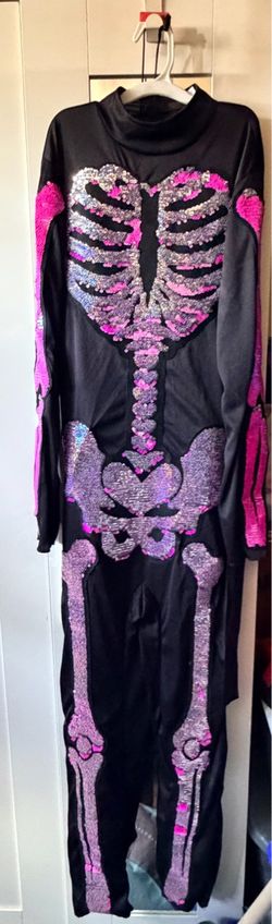 Sequin Skeleton Halloween Costume women’s small