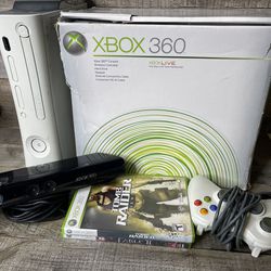 Xbox 360 White Kinect Games Controller Cords Tomb Raider